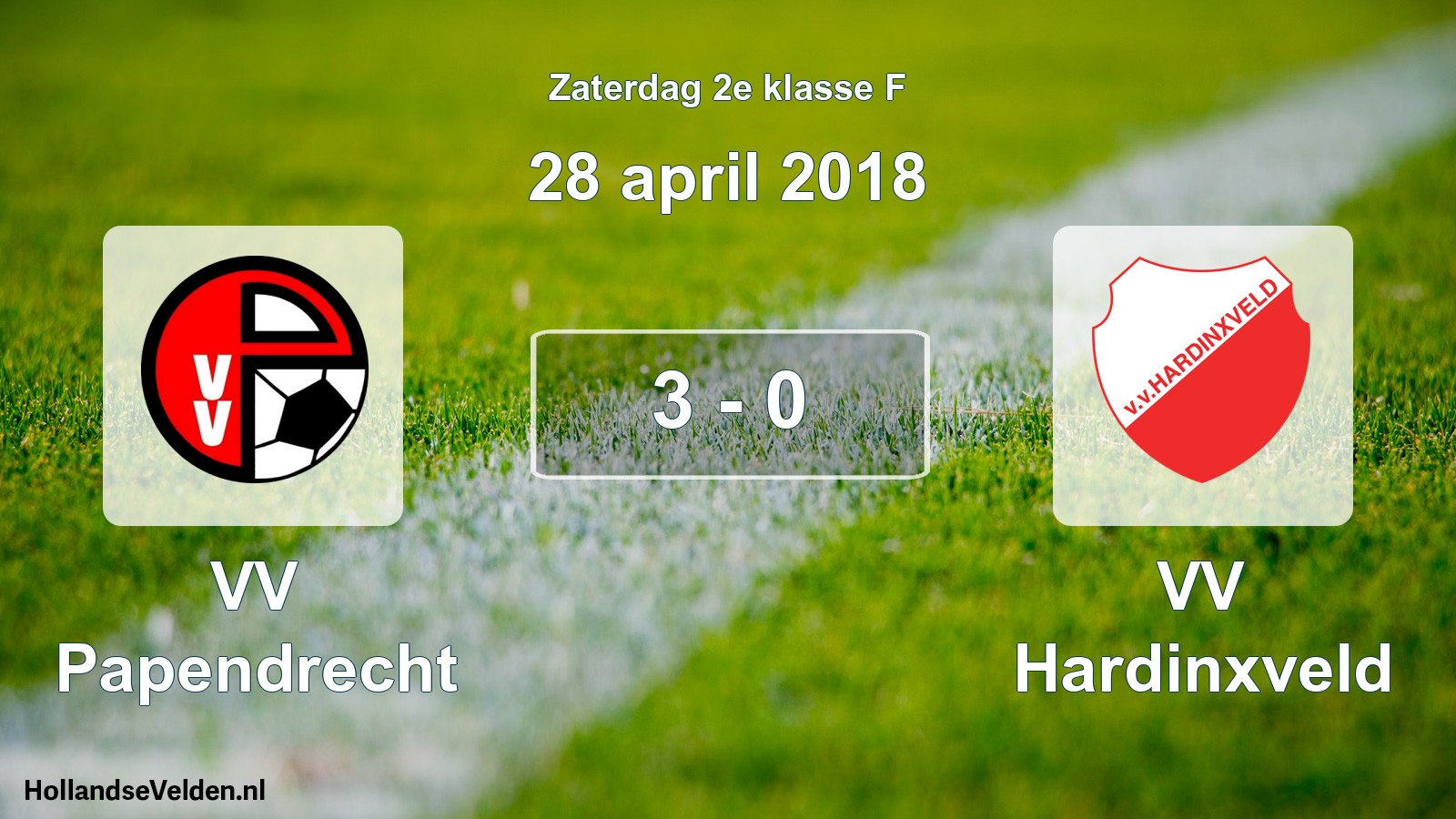 Total number of matches played: VV Papendrecht - VV Hardinxveld 3 - 0 (28 April 2018)
