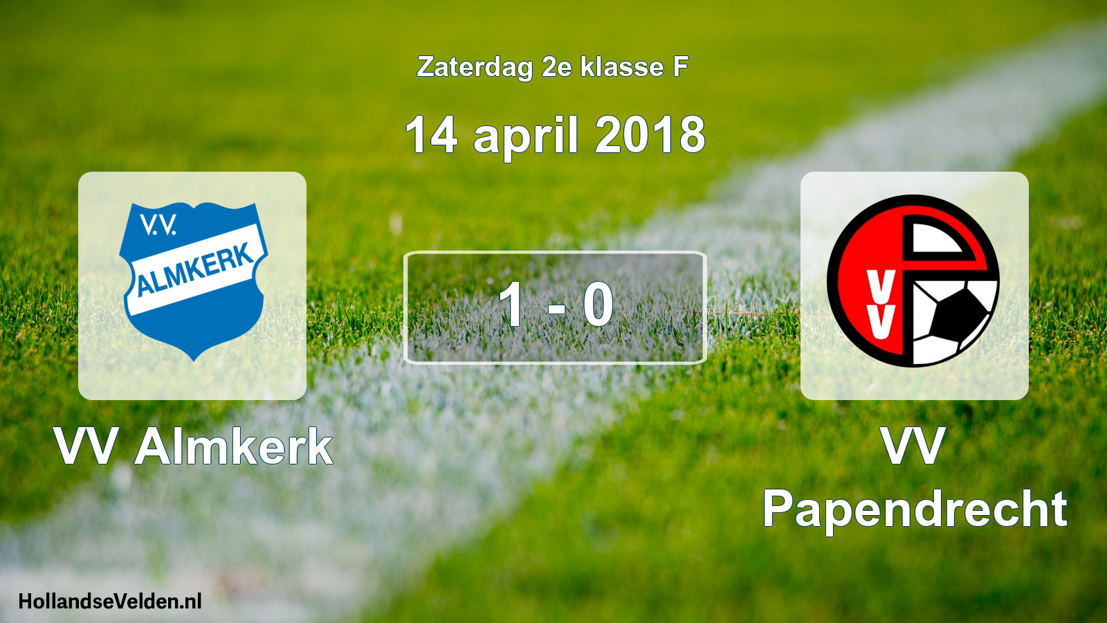 Total number of matches played: VV Almkerk - VV Papendrecht 1 - 0 (14 April 2018)