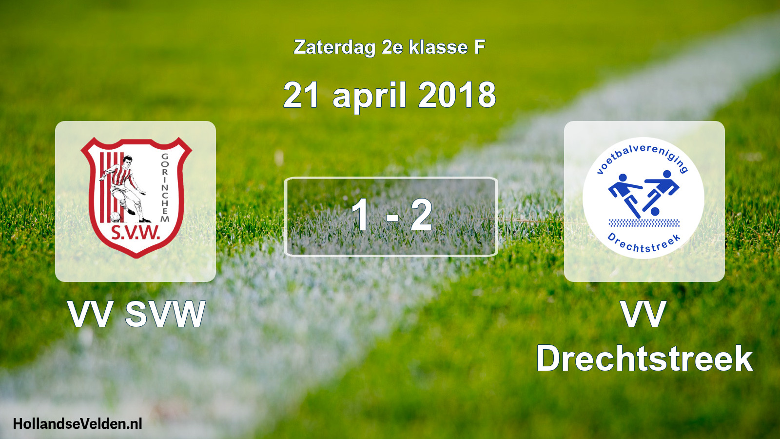 Total number of matches played: VV SVW - VV Drechtstreek 1 - 2 (21 April 2018)