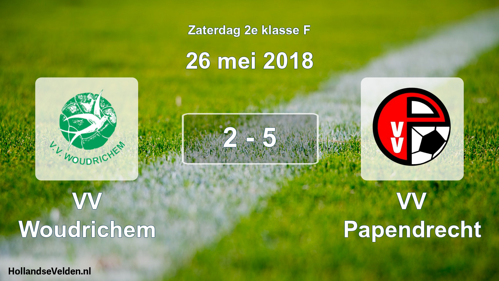 Total number of matches played: VV Woudrichem - VV Papendrecht 2 - 5 (26 May 2018)