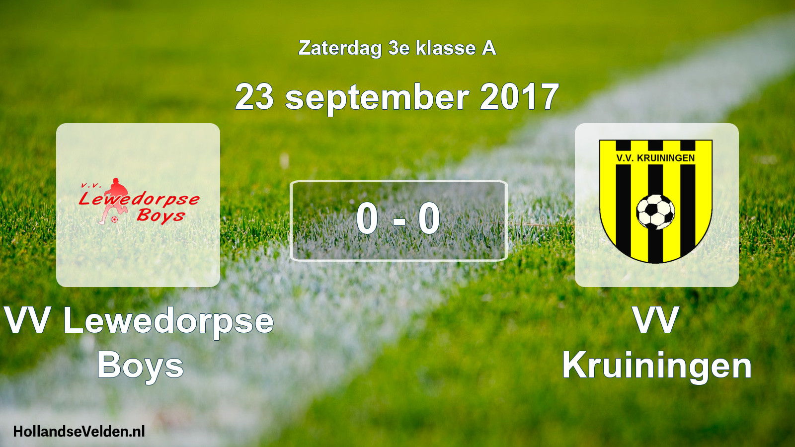 Total number of matches played: VV Lewedorpse Boys - VV Kruiningen 0 - 0 (23 September 2017)