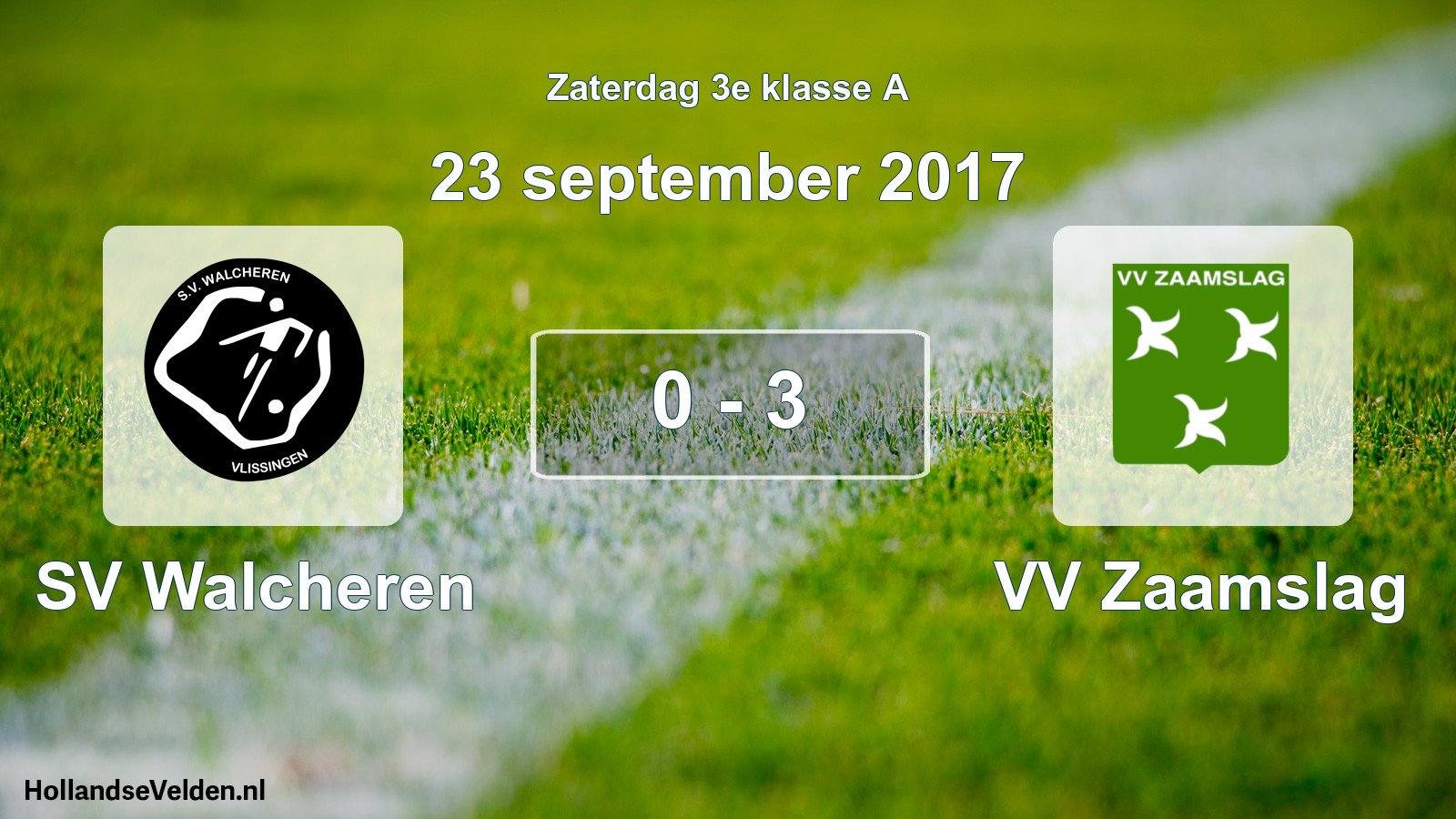 Total number of matches played: SV Walcheren - VV Zaamslag 0 - 3 (23 September 2017)