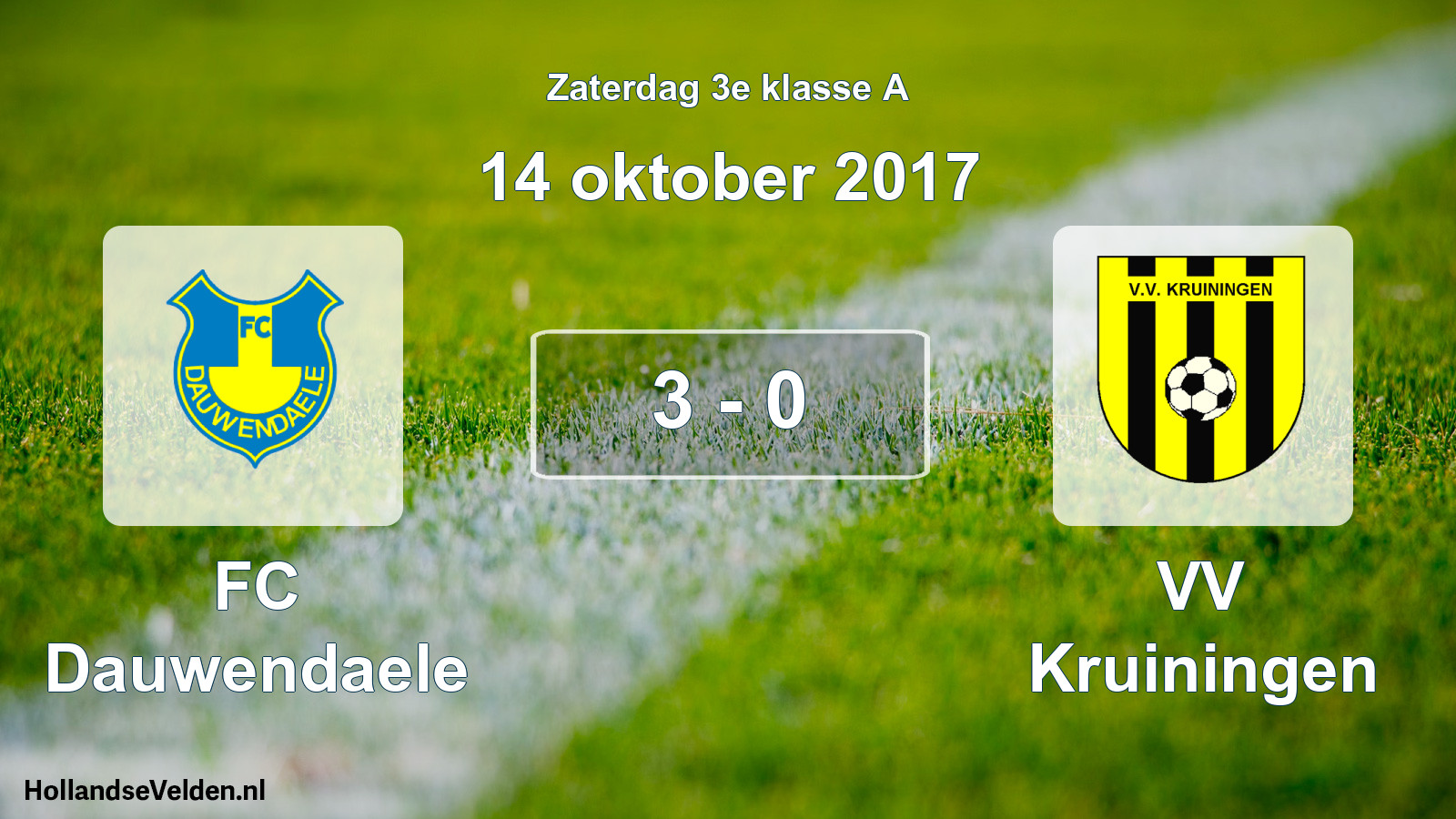 Total number of matches played: FC Dauwendaele - VV Kruiningen 3 - 0 (14 October 2017)
