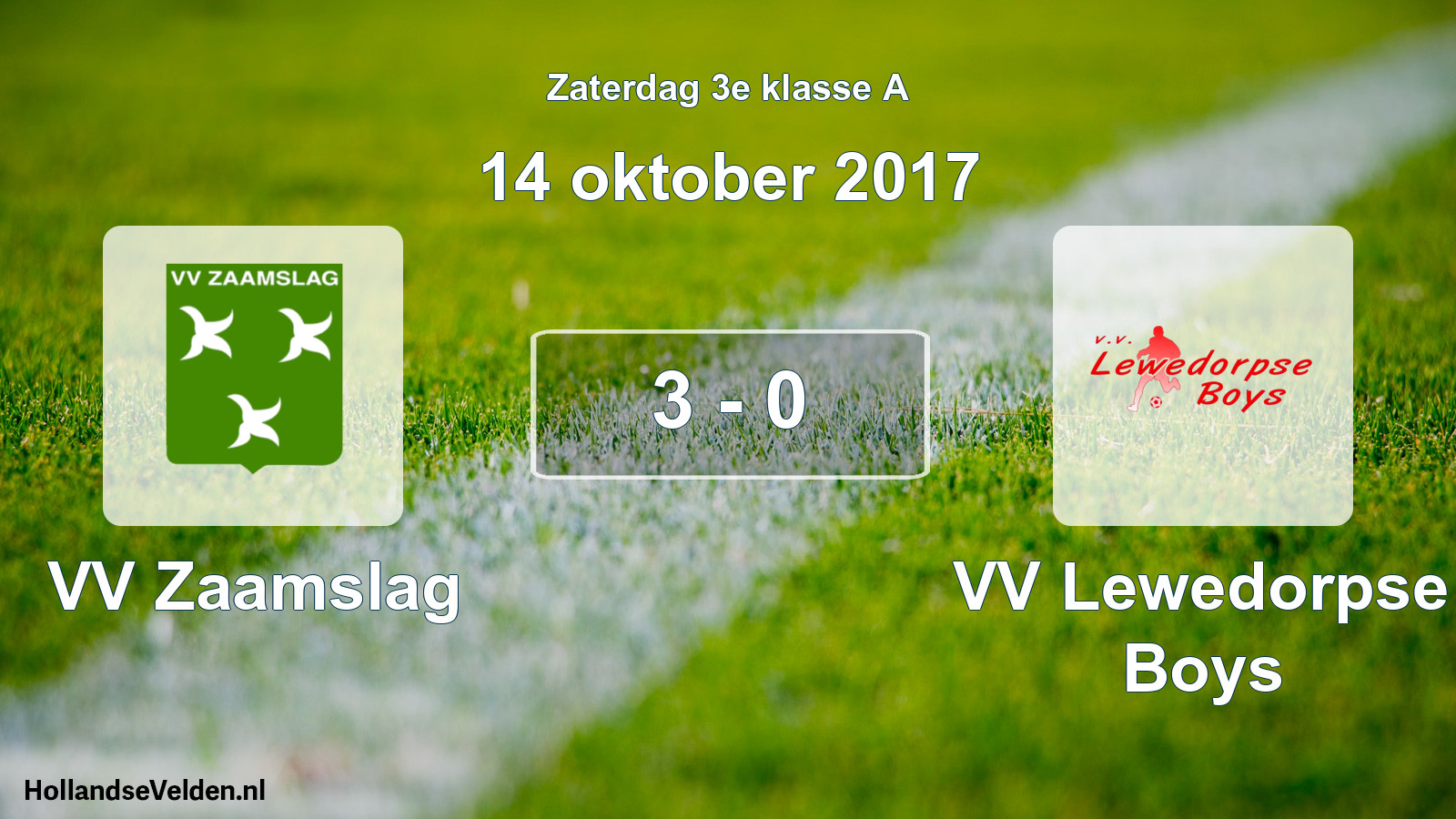 Total number of matches played: VV Zaamslag - VV Lewedorpse Boys 3 - 0 (14 October 2017)