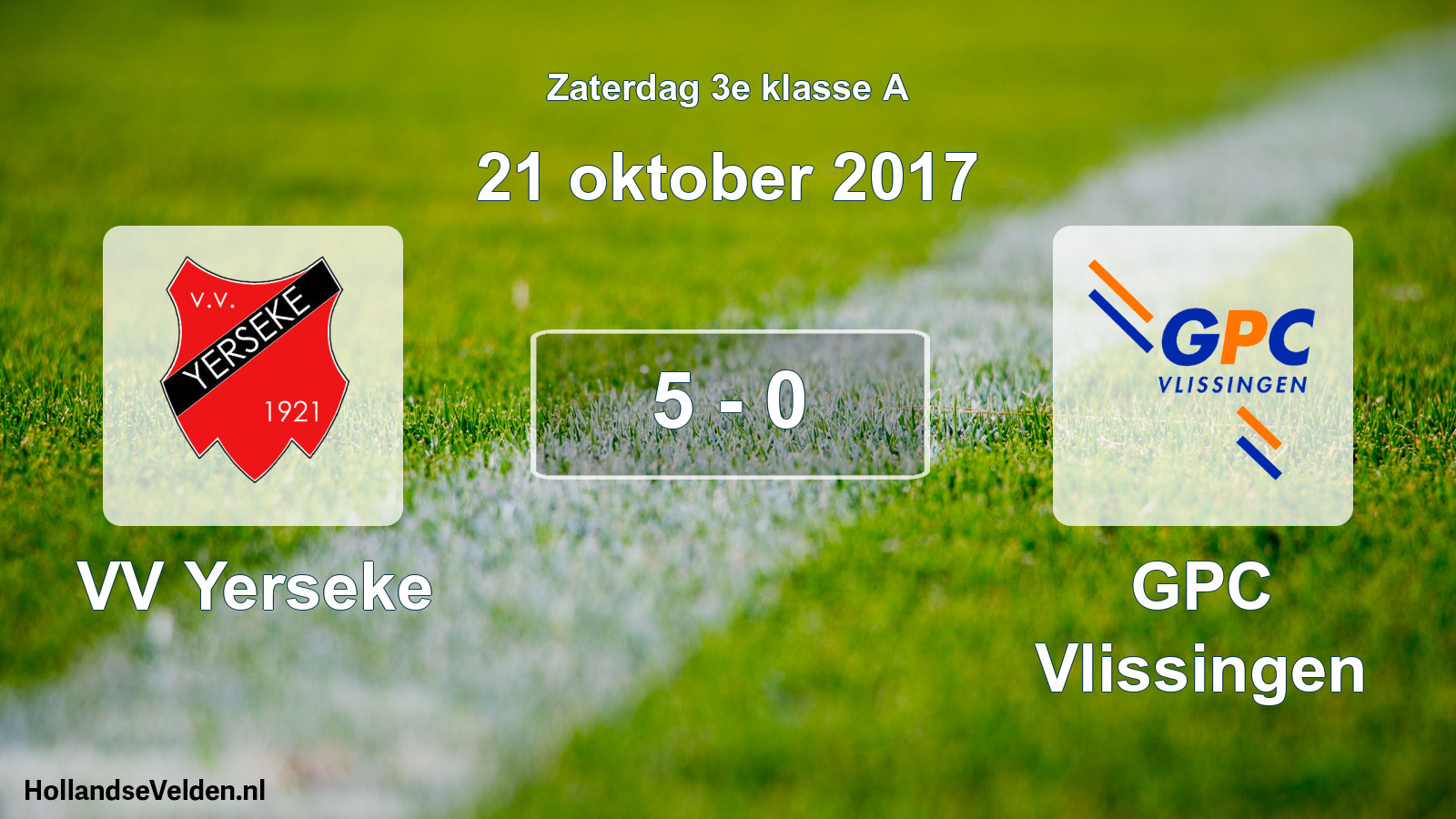 Total number of matches played: VV Yerseke - GPC Vlissingen 5 - 0 (21 October 2017)