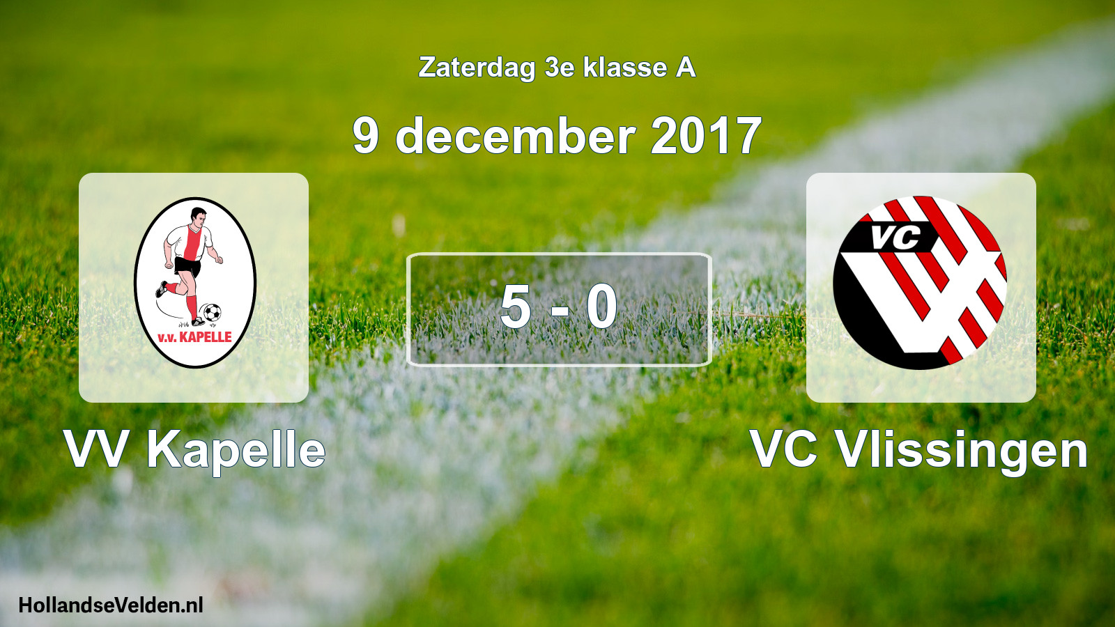 Total number of matches played: VV Kapelle - VC Vlissingen 5 - 0 (9 December 2017)