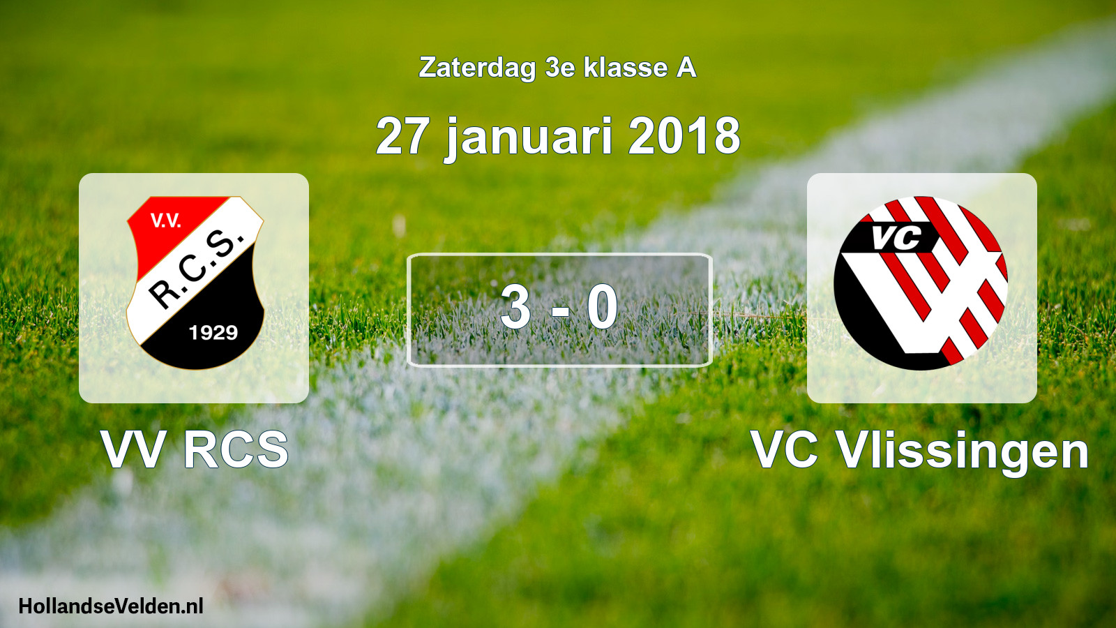 Total number of matches played: VV RCS - VC Vlissingen 3 - 0 (27 January 2018)