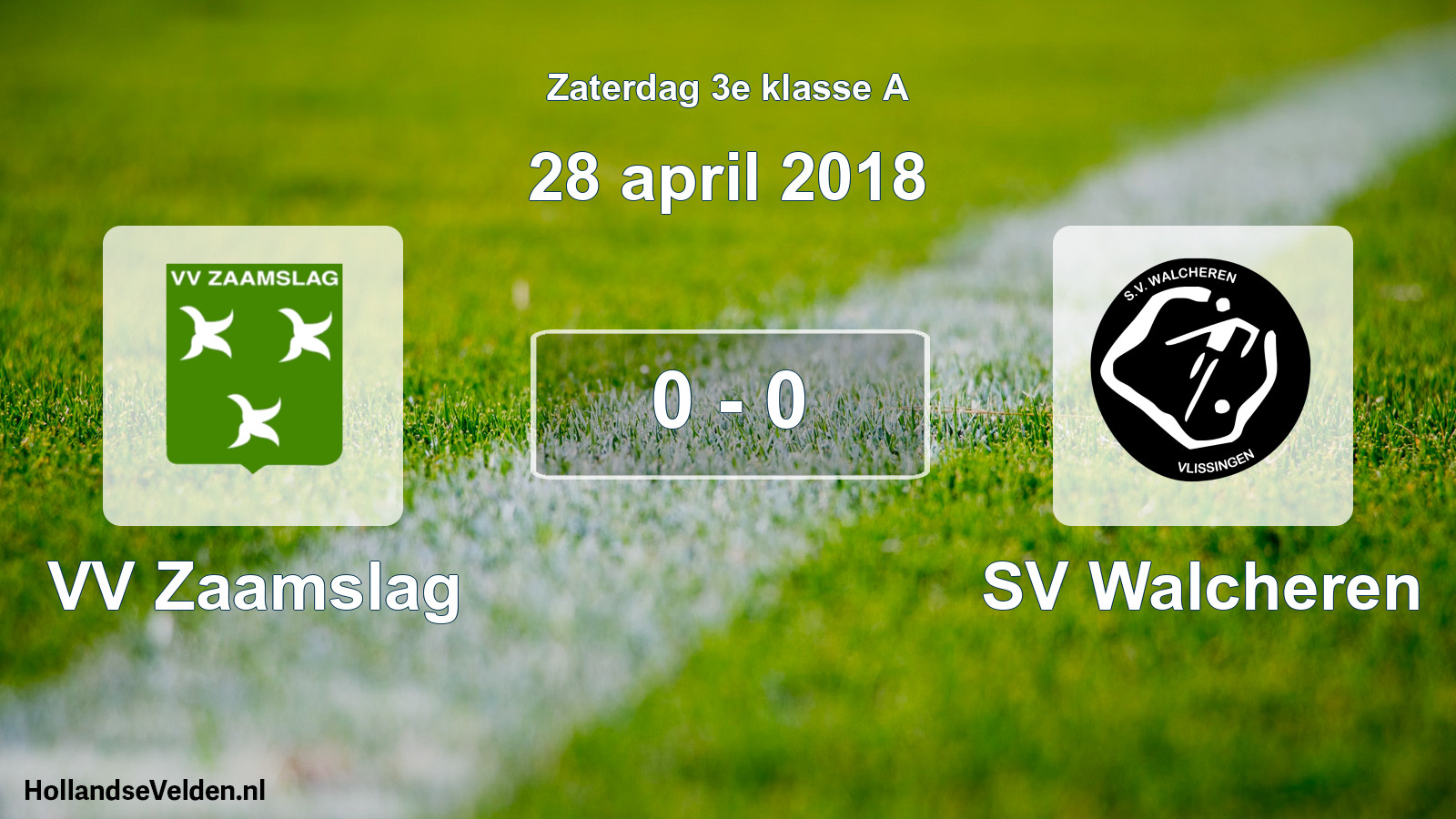 Total number of matches played: VV Zaamslag - SV Walcheren 0 - 0 (28 April 2018)