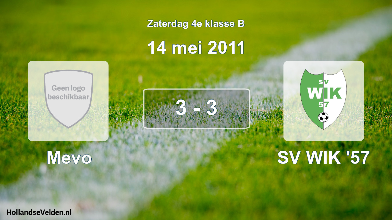 Total number of matches played: Mevo - SV WIK '57 3 - 3 (14 May 2011)