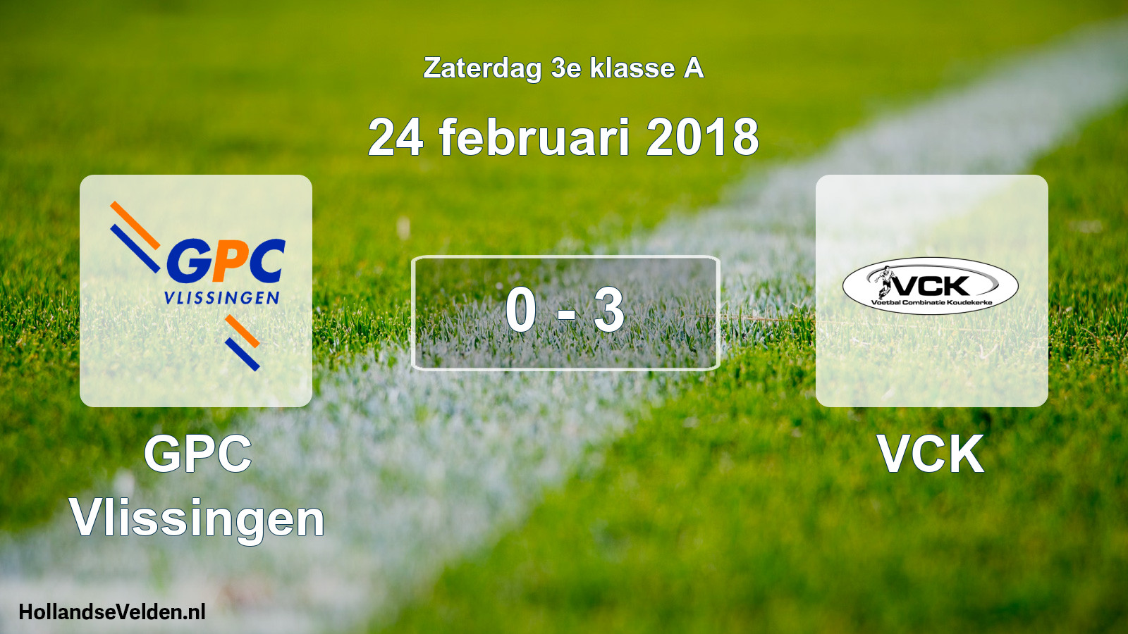 Total number of matches played: GPC Vlissingen - VCK 0 - 3 (24 February 2018)