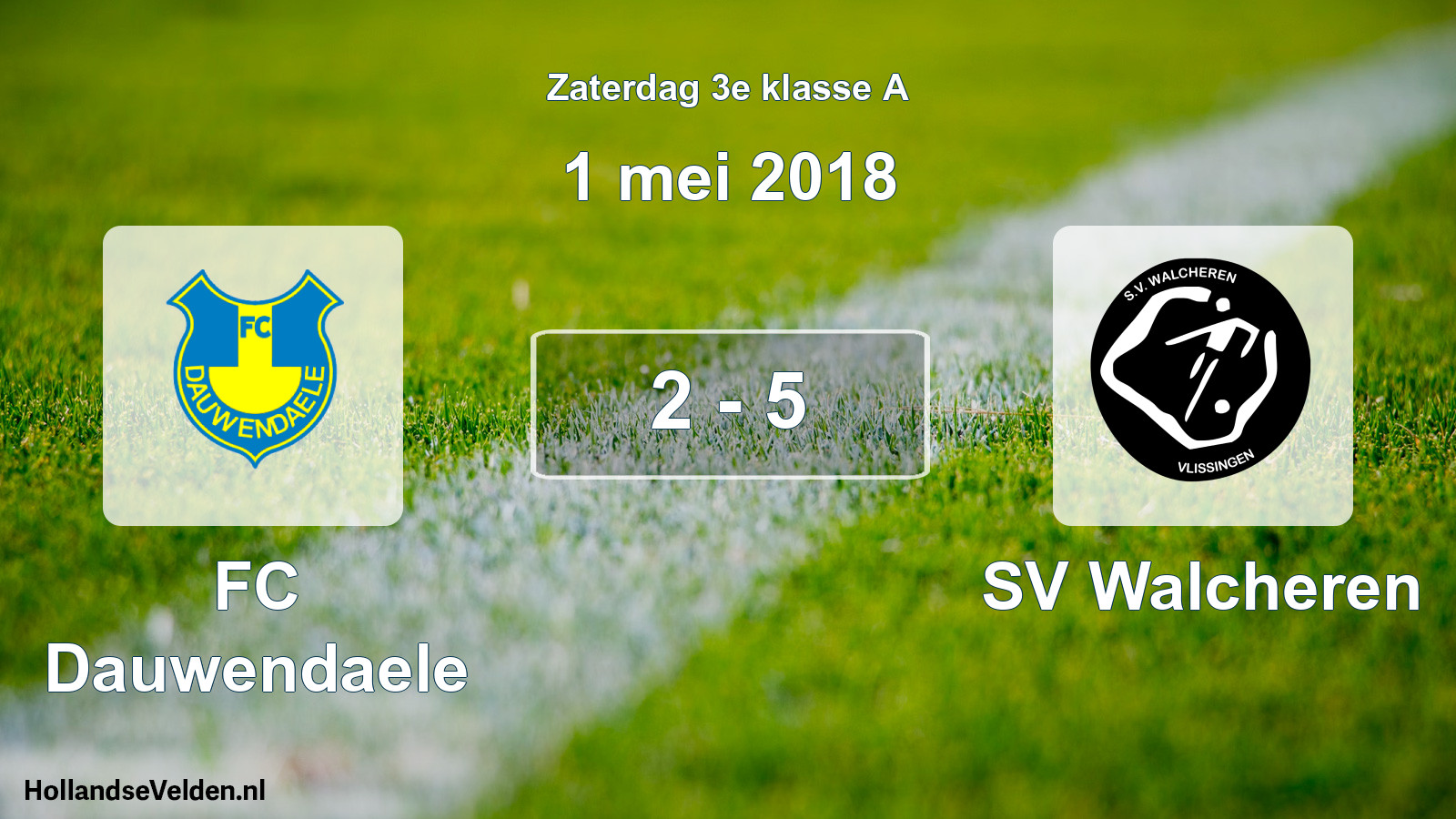 Total number of matches played: FC Dauwendaele - SV Walcheren 2 - 5 (1 May 2018)