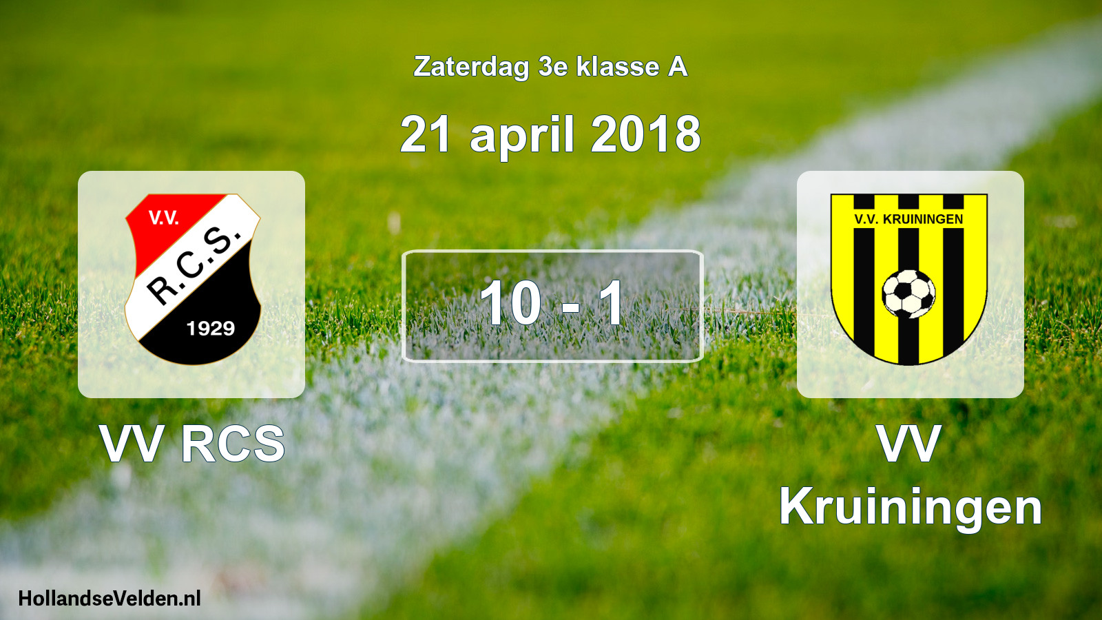 Total number of matches played: VV RCS - VV Kruiningen 10 - 1 (21 April 2018)