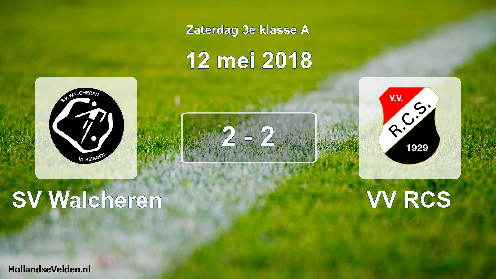 Total number of matches played: SV Walcheren - VV RCS 2 - 2 (12 May 2018)