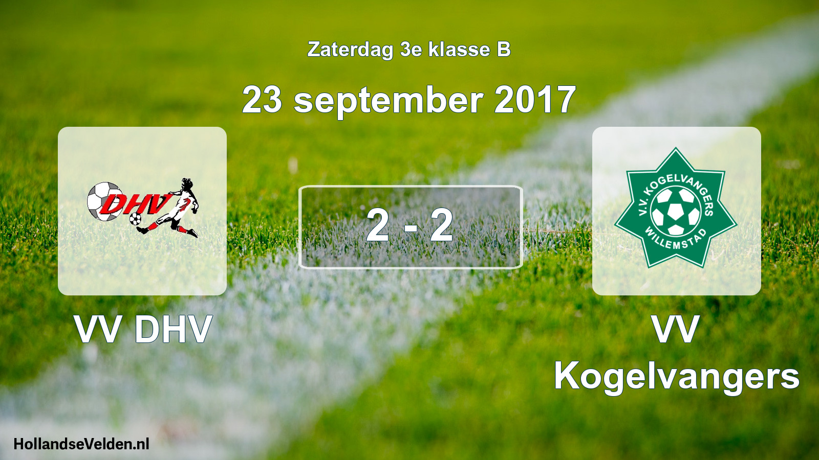 Total number of matches played: VV DHV - VV Kogelvangers 2 - 2 (23 September 2017)