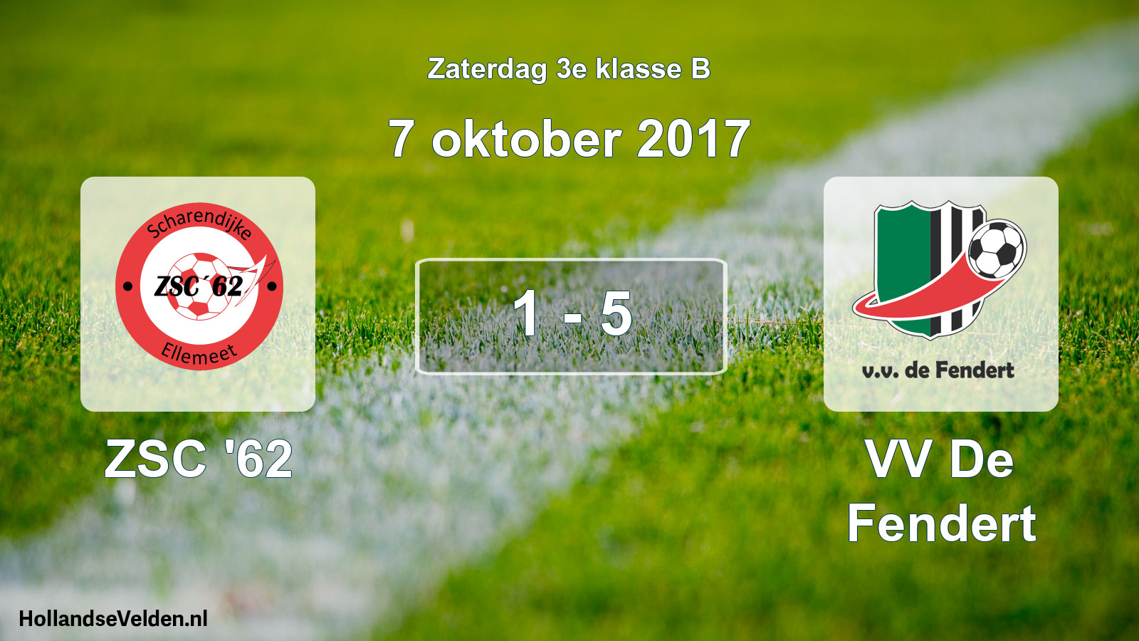 Total number of matches played: ZSC '62 - VV De Fendert 1 - 5 (7 October 2017)