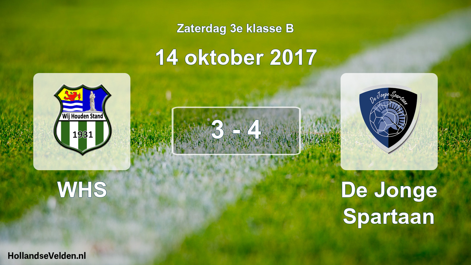 Total number of matches played: WHS - De Jonge Spartaan 3 - 4 (14 October 2017)