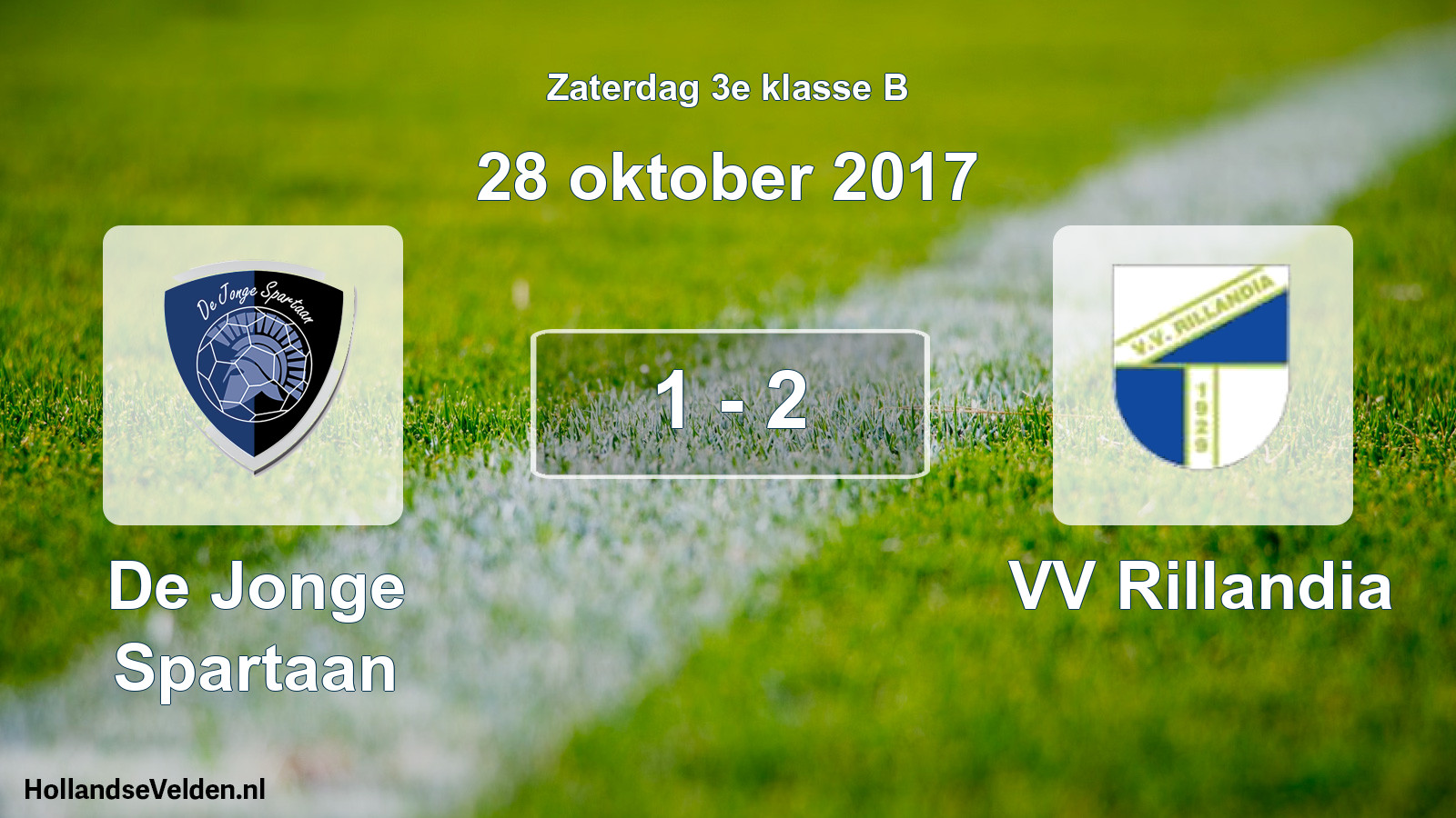 Total number of matches played: De Jonge Spartaan - VV Rillandia 1 - 2 (28 October 2017)