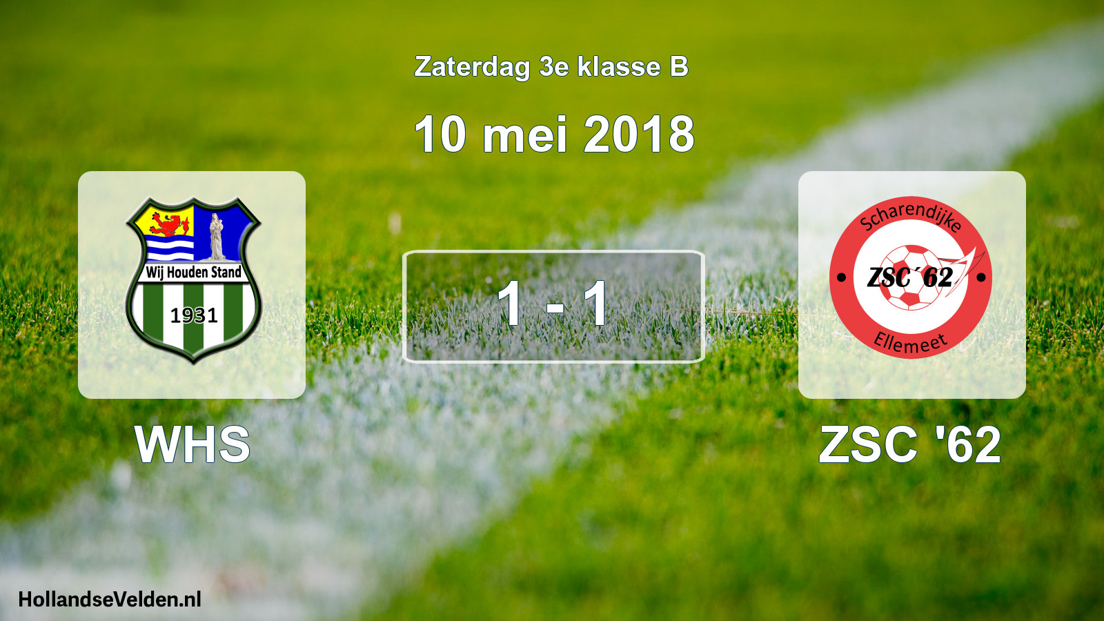 Total number of matches played: WHS - ZSC '62 1 - 1 (10 May 2018)