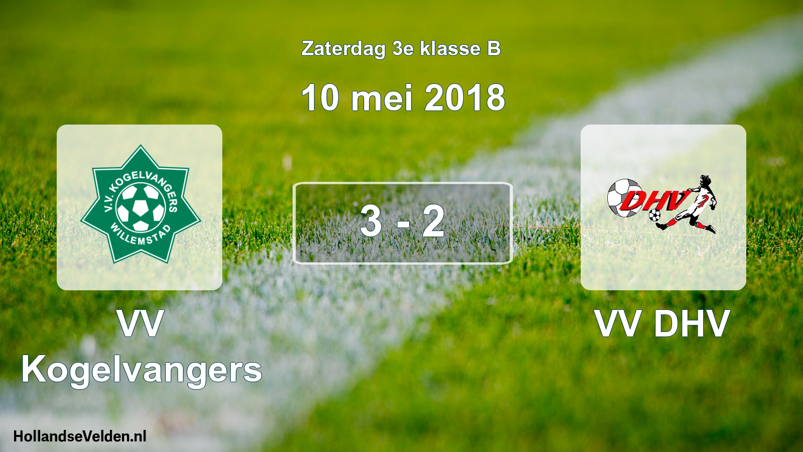 Total number of matches played: VV Kogelvangers - VV DHV 3 - 2 (10 May 2018)