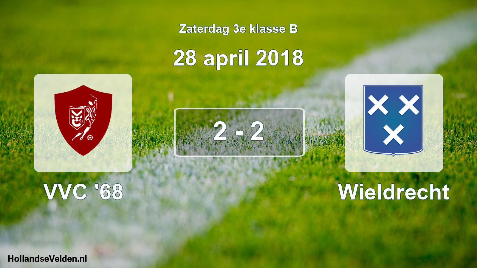 Total number of matches played: VVC '68 - Wieldrecht 2 - 2 (28 April 2018)