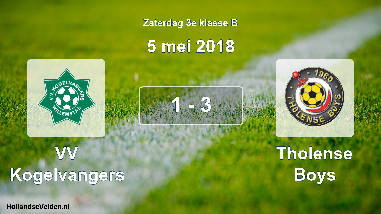 Total number of matches played: VV Kogelvangers - Tholense Boys 1 - 3 (5 May 2018)