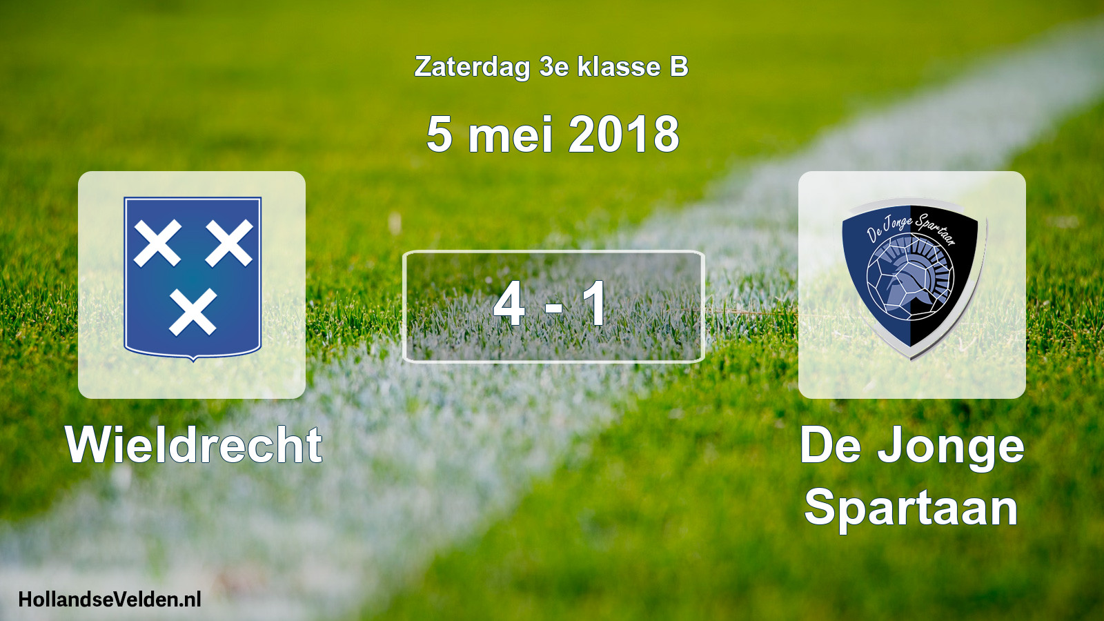 Total number of matches played: Wieldrecht - De Jonge Spartaan 4 - 1 (5 May 2018)
