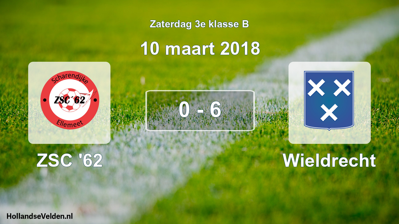 Total number of matches played: ZSC '62 - Wieldrecht 0 - 6 (10 March 2018)