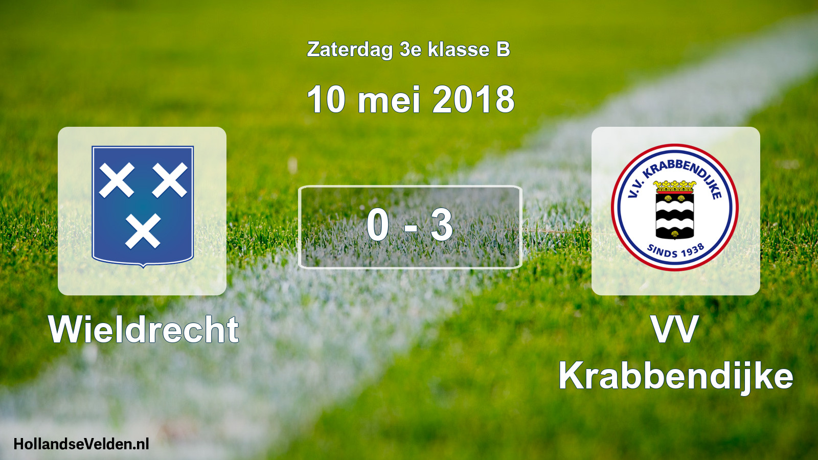 Total number of matches played: Wieldrecht - VV Krabbendijke 0 - 3 (10 May 2018)