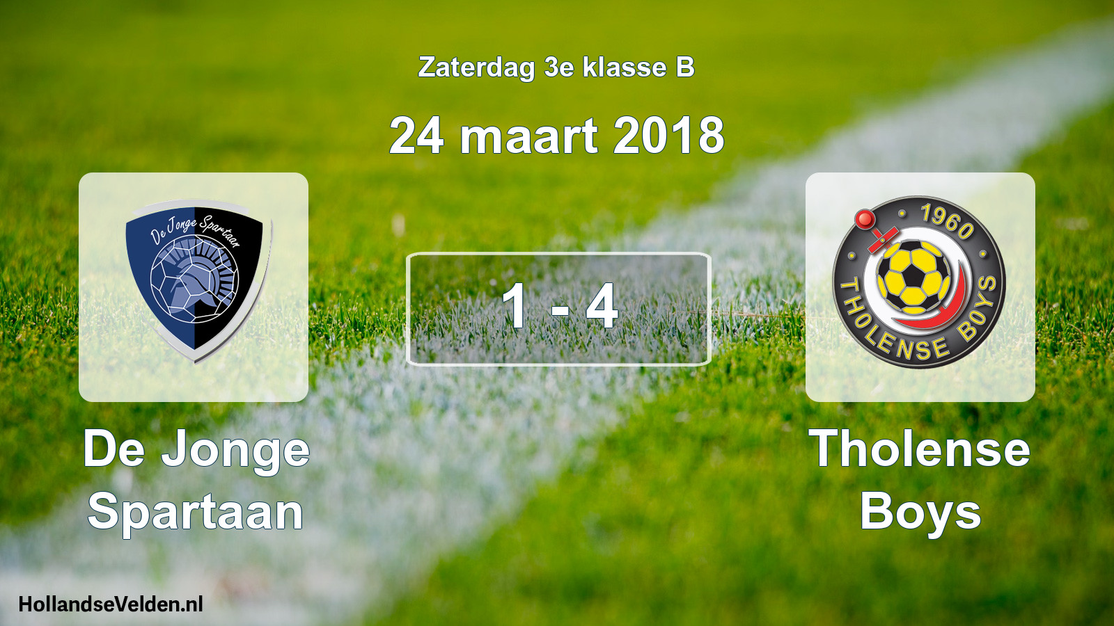 Total number of matches played: De Jonge Spartaan - Tholense Boys 1 - 4 (24 March 2018)