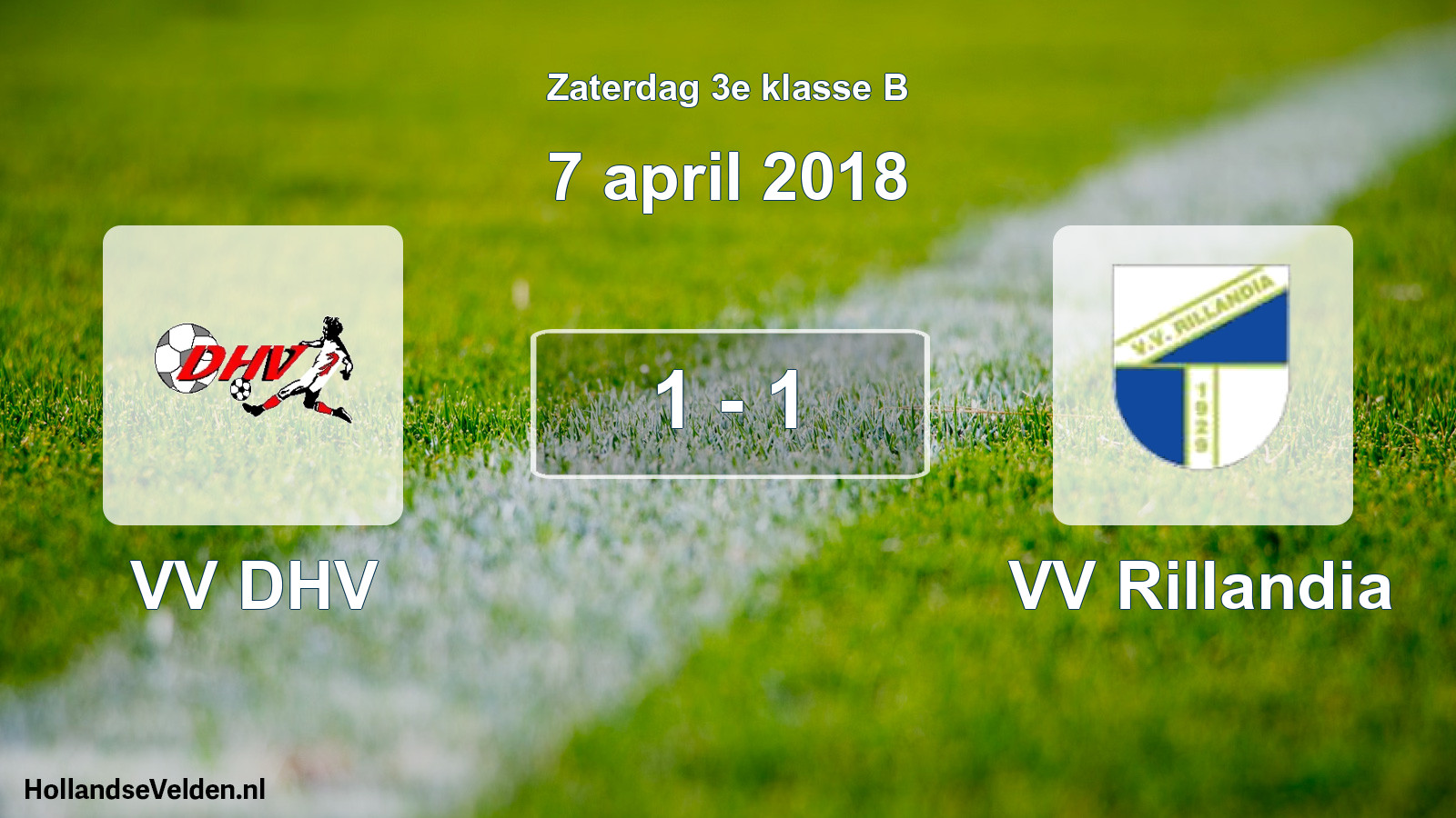 Total number of matches played: VV DHV - VV Rillandia 1 - 1 (7 April 2018)