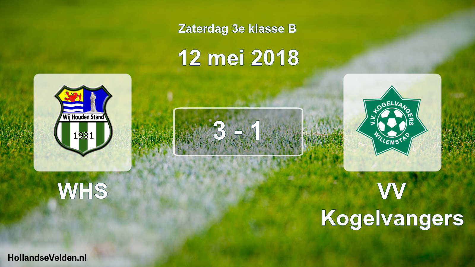 Total number of matches played: WHS - VV Kogelvangers 3 - 1 (12 May 2018)