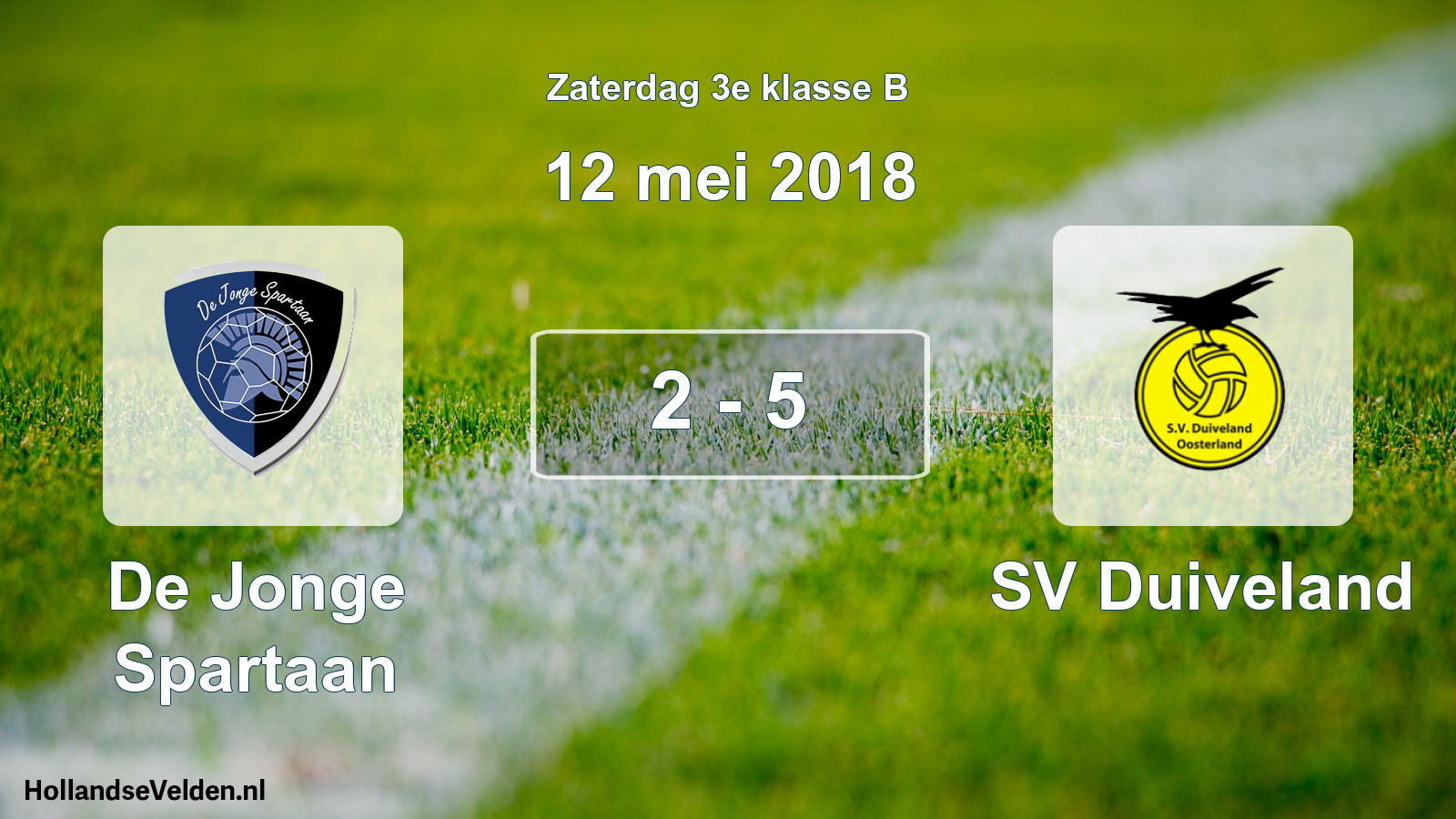 Total number of matches played: De Jonge Spartaan - SV Duiveland 2 - 5 (12 May 2018)