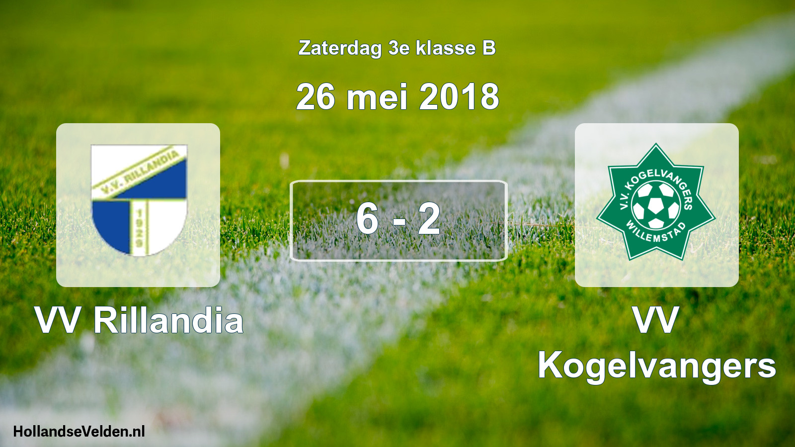 Total number of matches played: VV Rillandia - VV Kogelvangers 6 - 2 (26 May 2018)