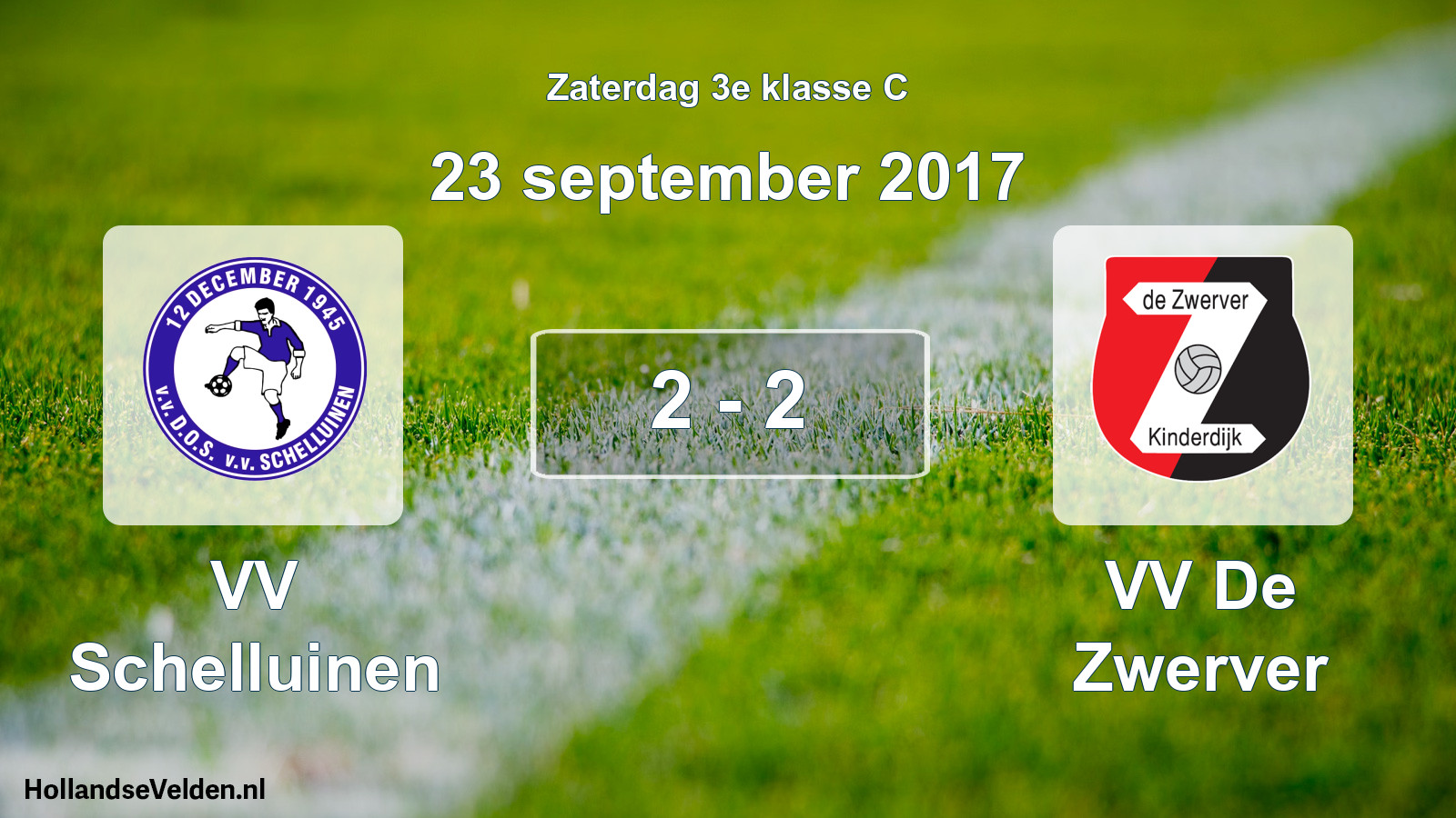 Total number of matches played: VV Schelluinen - VV De Zwerver 2 - 2 (23 September 2017)