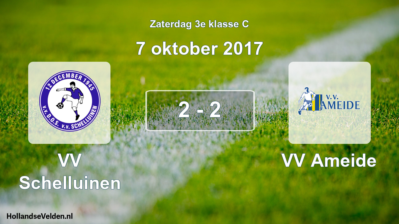 Total number of matches played: VV Schelluinen - VV Ameide 2 - 2 (7 October 2017)