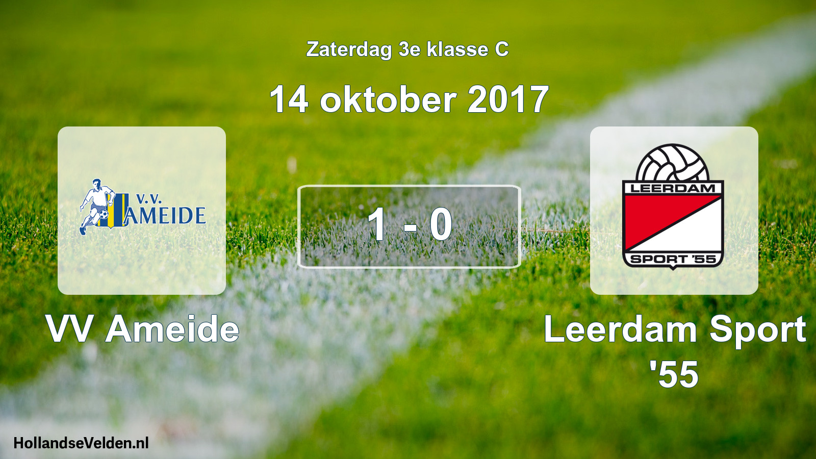 Total number of matches played: VV Ameide - Leerdam Sport '55 1 - 0 (14 October 2017)