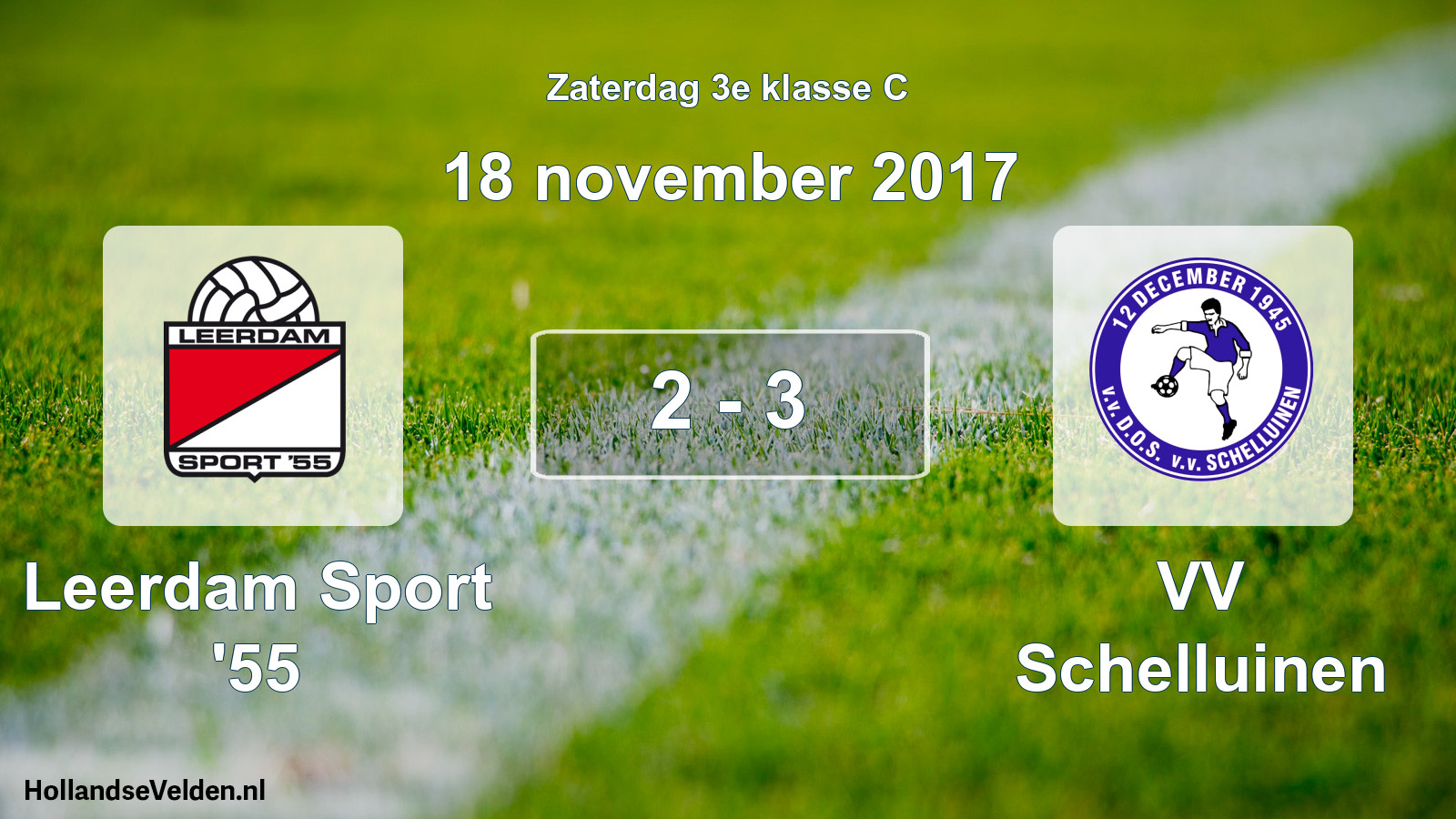 Total number of matches played: Leerdam Sport '55 - VV Schelluinen 2 - 3 (18 November 2017)