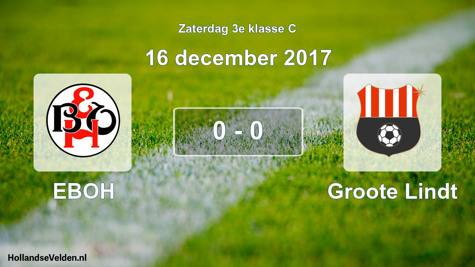 Total number of matches played: EBOH - Groote Lindt 0 - 0 (16 December 2017)