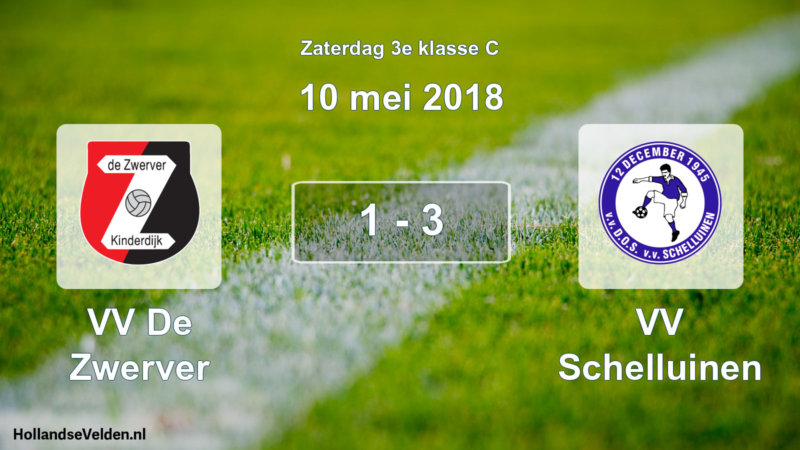 Total number of matches played: VV De Zwerver - VV Schelluinen 1 - 3 (10 May 2018)