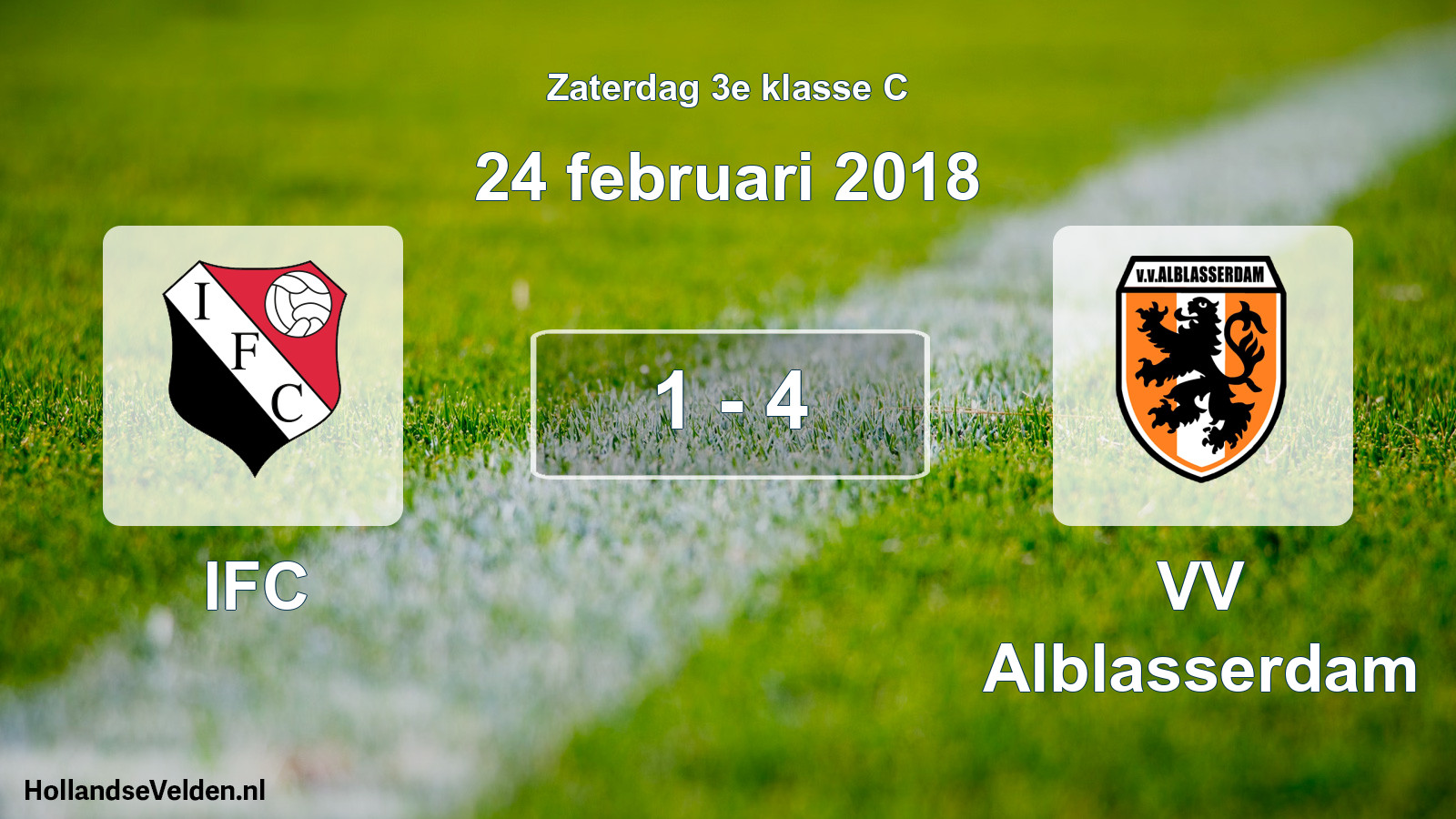Total number of matches played: IFC - VV Alblasserdam 1 - 4 (24 February 2018)