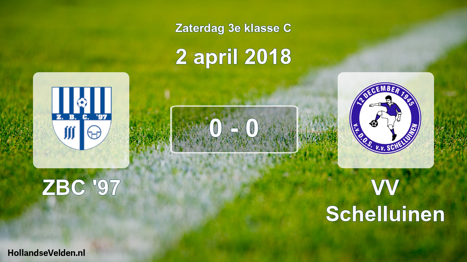 Total number of matches played: ZBC '97 - VV Schelluinen 0 - 0 (2 April 2018)