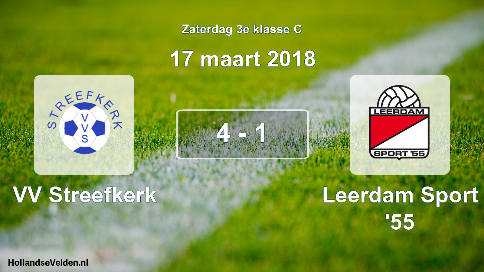 Total number of matches played: VV Streefkerk - Leerdam Sport '55 4 - 1 (17 March 2018)