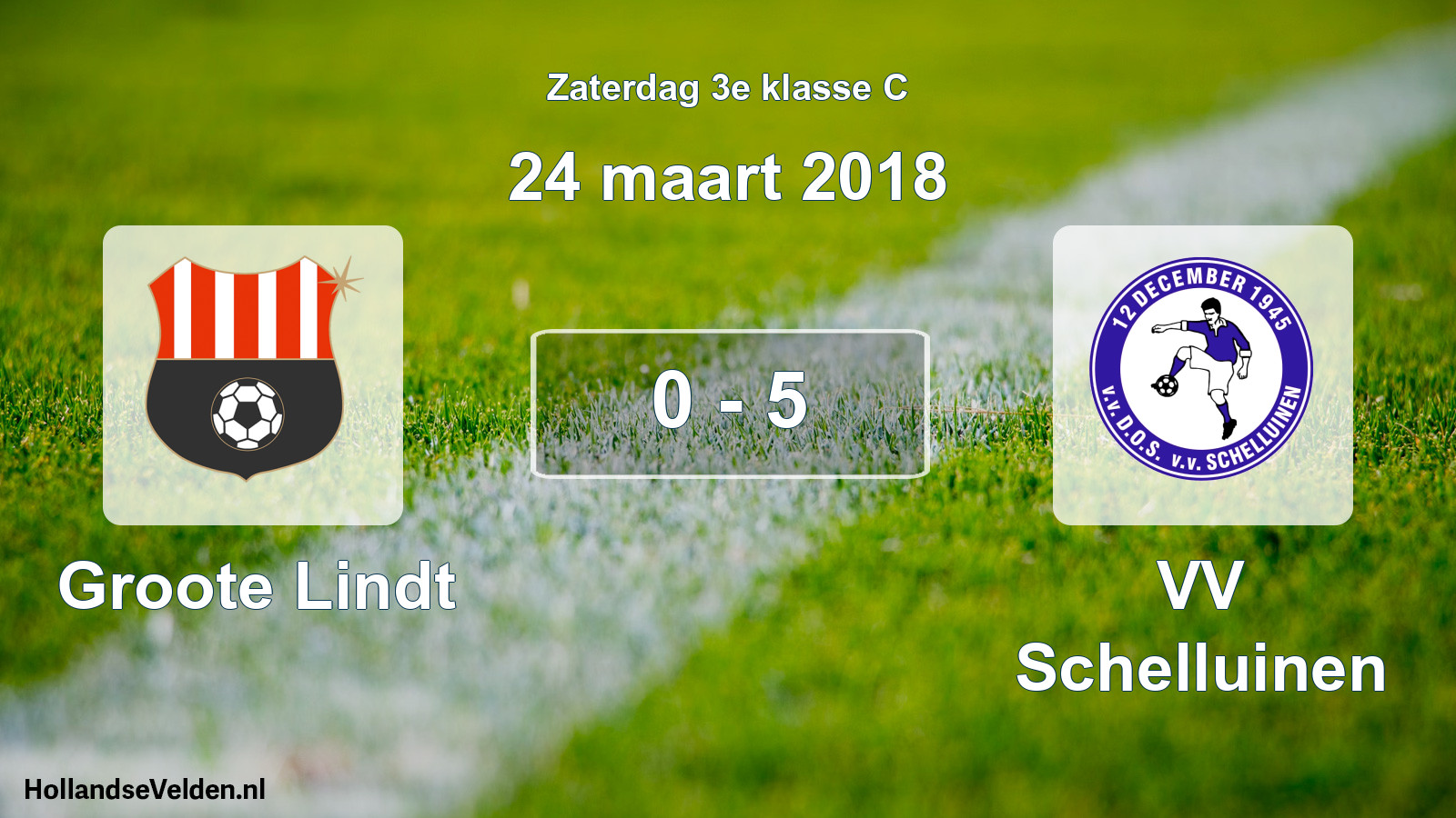 Total number of matches played: Groote Lindt - VV Schelluinen 0 - 5 (24 March 2018)