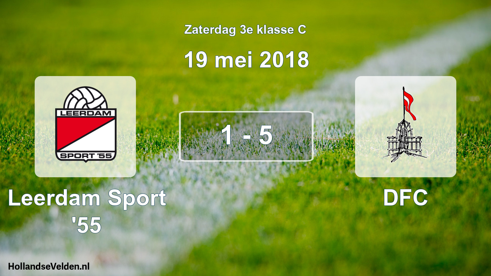 Total number of matches played: Leerdam Sport '55 - DFC 1 - 5 (19 May 2018)