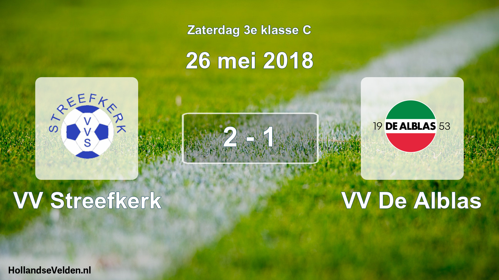 Total number of matches played: VV Streefkerk - VV De Alblas 2 - 1 (26 May 2018)