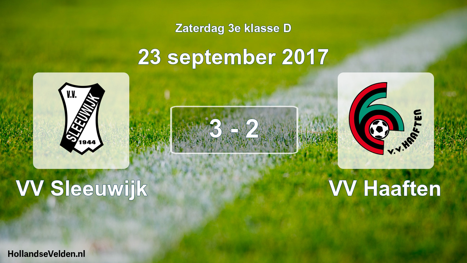 Total number of matches played: VV Sleeuwijk - VV Haaften 3 - 2 (23 September 2017)