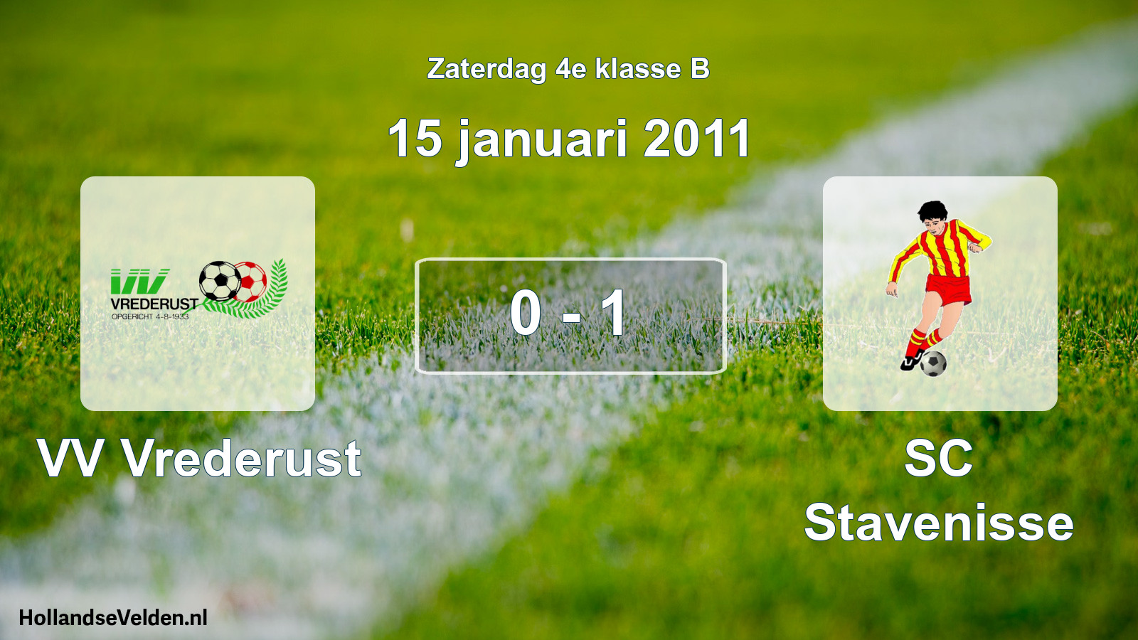 Total number of matches played: VV Vrederust - SC Stavenisse 0 - 1 (15 January 2011)