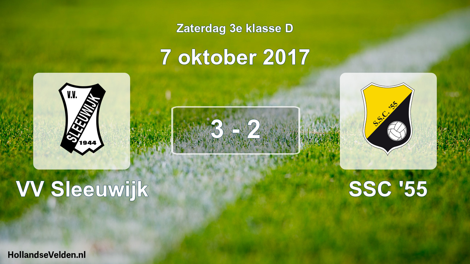 Total number of matches played: VV Sleeuwijk - SSC '55 3 - 2 (7 October 2017)