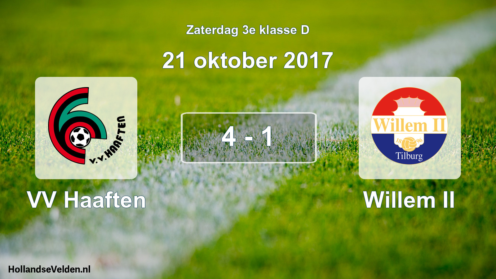 Total number of matches played: VV Haaften - Willem II 4 - 1 (21 October 2017)