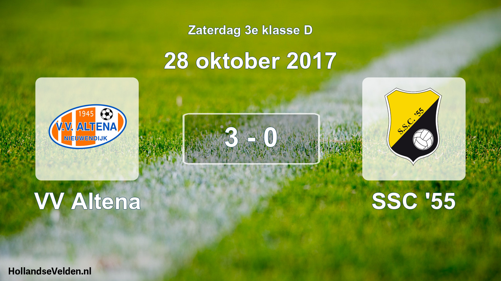 Total number of matches played: VV Altena - SSC '55 3 - 0 (28 October 2017)